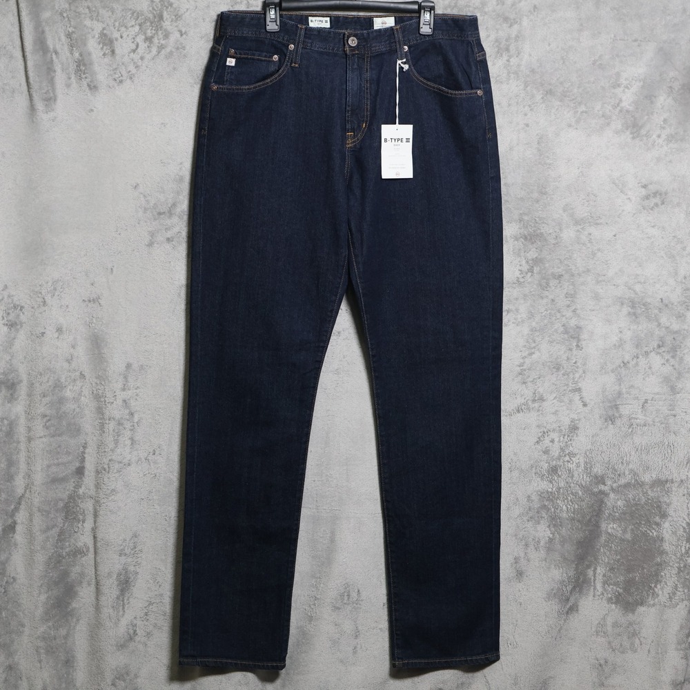 Adriano Goldschmied Jeans Mens 35x36 Dark Blue Wash B-Type III Easy Straight Leg